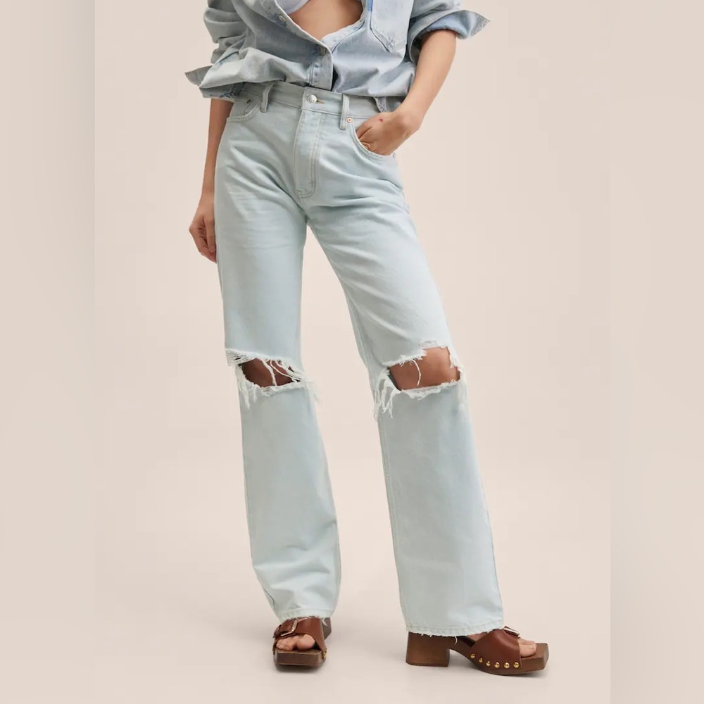 NWOT Mango High Rise Straight Jean